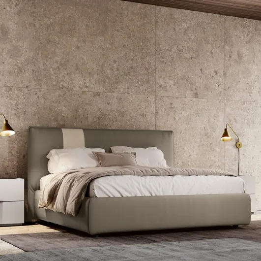 Fabric upholstered Tetris bed by Colombini Casa.