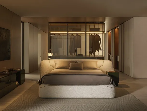Upholstered fabric bed Theo by Molteni & C
