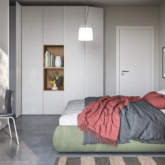 Upholstered fabric bed with storage box Thika by Cinquanta3.