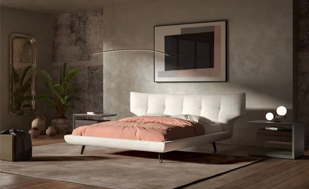 Upholstered fabric bed Thomas by Cattelan Italia.