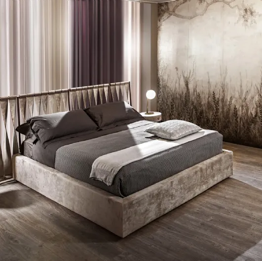 Bed with headboard and Twist container box by Cantori.