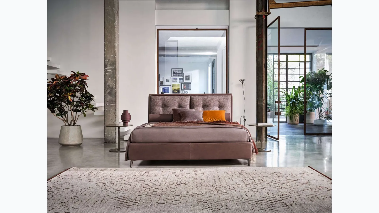 Double bed with headboard Venus Lab by Twils