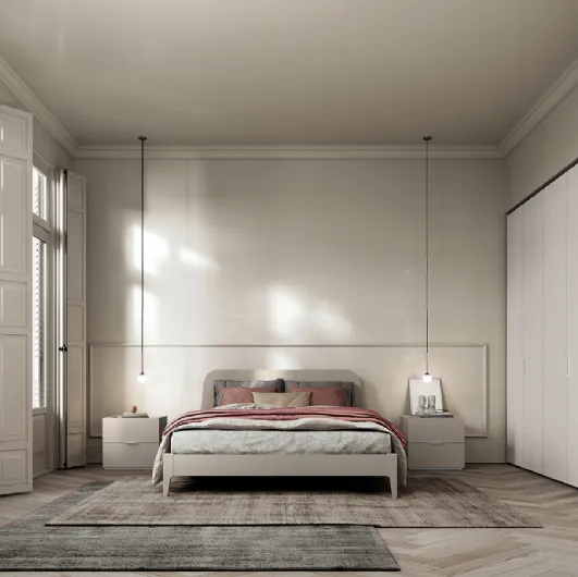 Virgo bed with headboard by Colombini Casa.