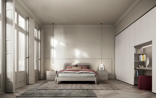 Virgo bed with headboard by Colombini Casa.