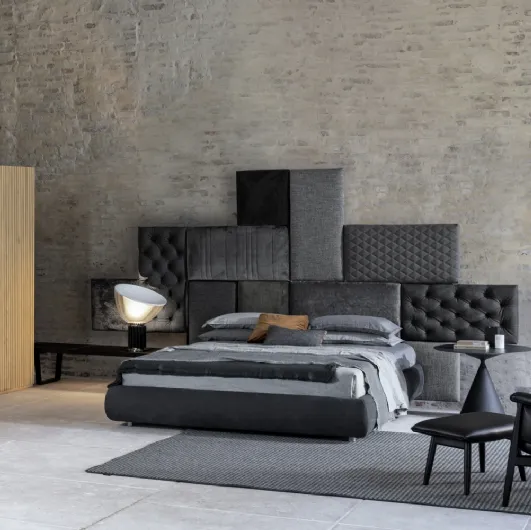 Bed with Flexteam Wall Panels headboard.