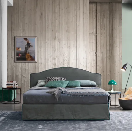 Bed with shaped headboard Wind by Flexteam