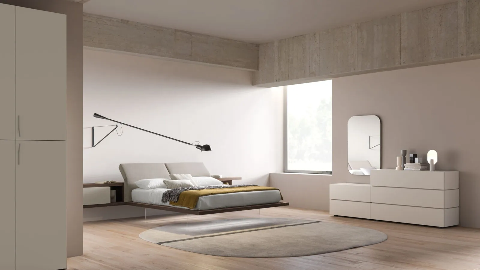 Zephyr Night 19 upholstered bed in Orme fabric