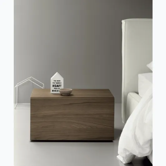 Walnut bedside table All Night by Kristalia