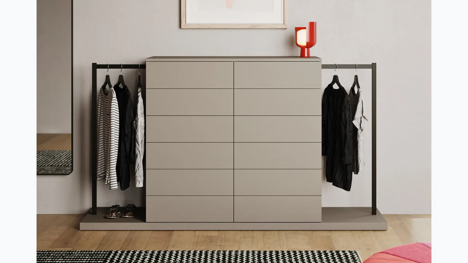 Weekly Ambrogio with integrated coat rack by Clever