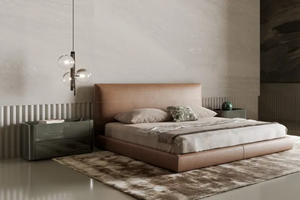 Arragan bedside table in glossy lacquered finish by Bonaldo.