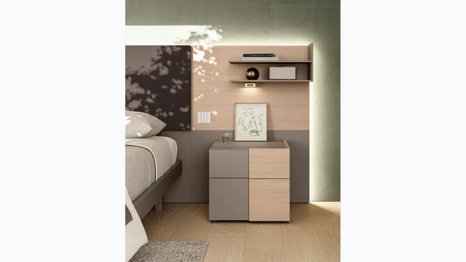 Double Bedside Table by Orme.