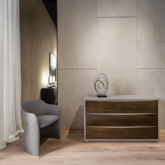 Concept chest of drawers in wood and metal by Cantori
