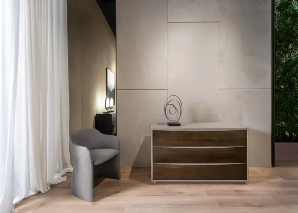 Concept chest of drawers in wood and metal by Cantori