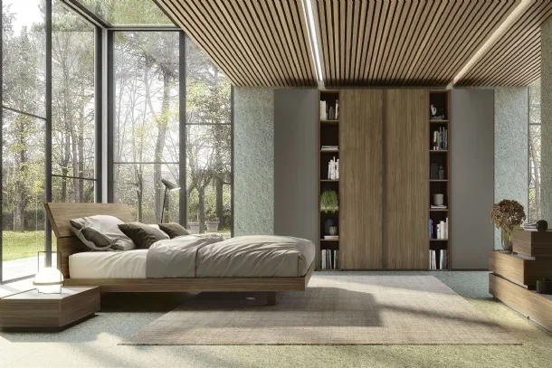 Cuby Night Group in walnut finish and Grey Cuby 01 lacquered by S75.