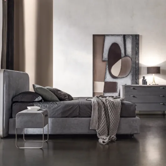 Night group upholstered in leather Elvis by Cantori