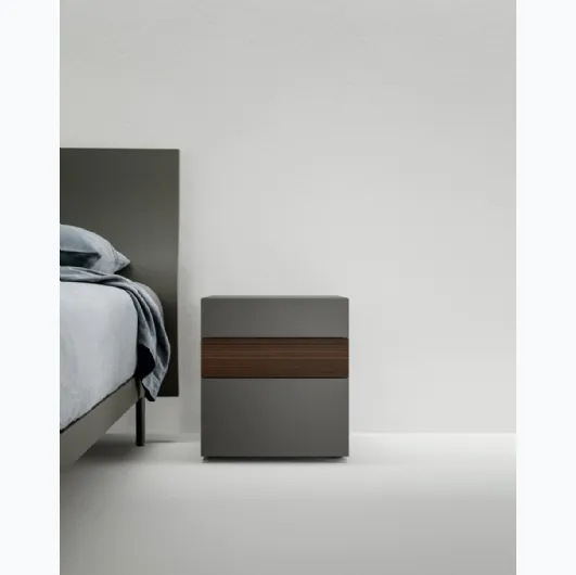 Filnox bedside table in lacquered wood by Caccaro.