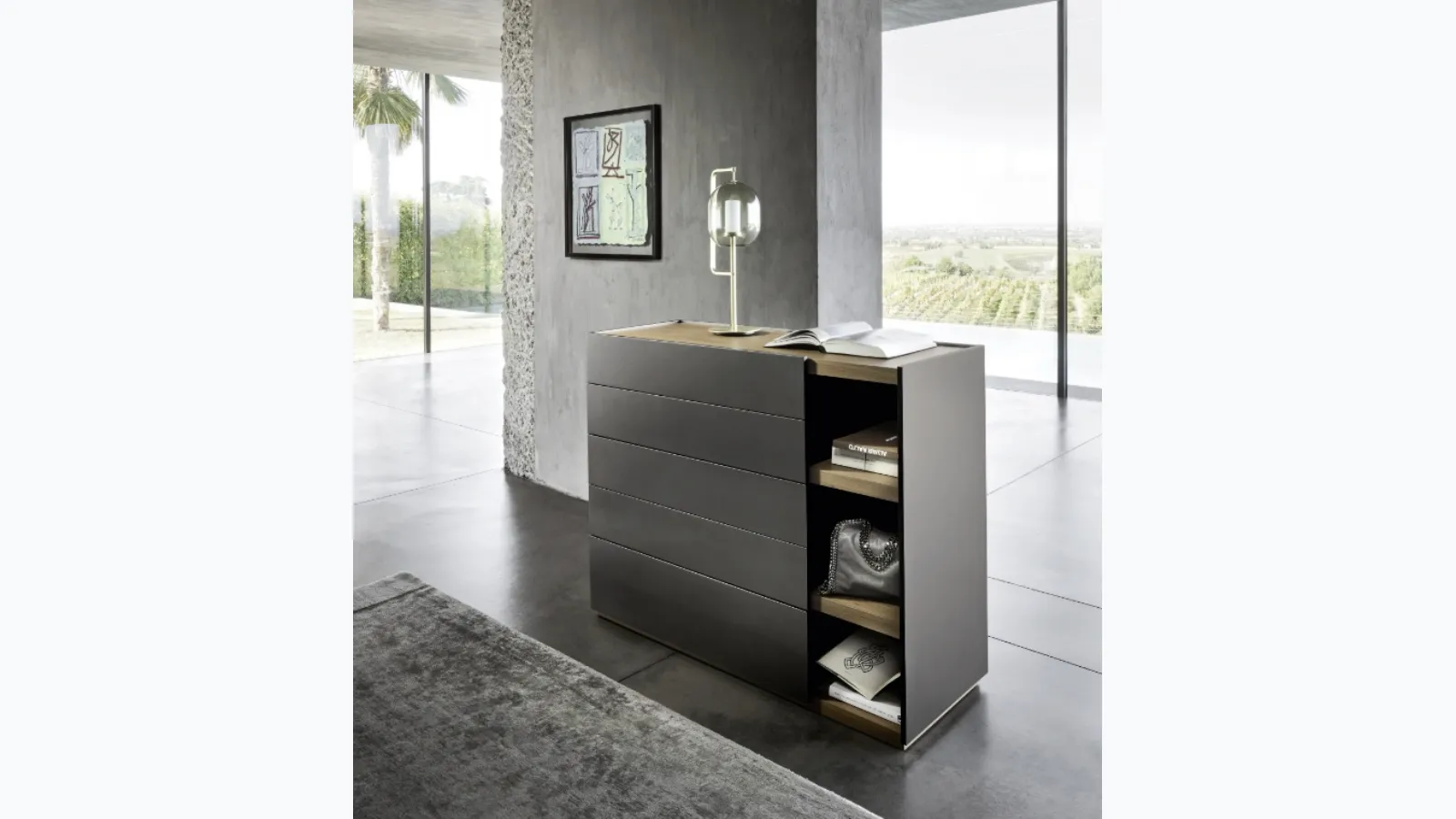 Sangiacomo's Filo Open chest of drawers.