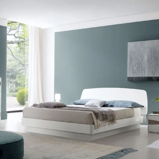 Night group in white open pore finish and dark elm Infinity Oasis by S75