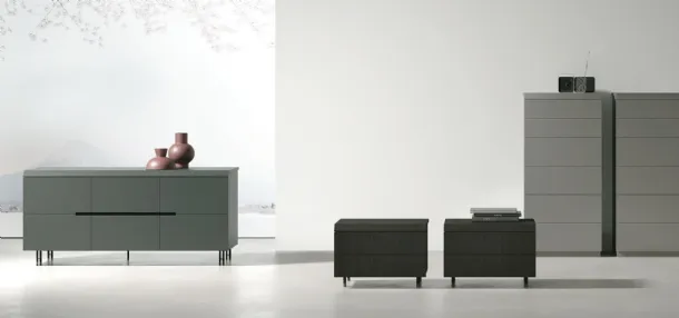 Night Morpheus Group in lacquered or wooden finish by Tomasella.