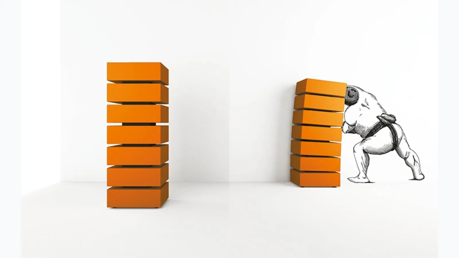 NYC & Pisa lacquered wooden chest of drawers by Minotti Italia.