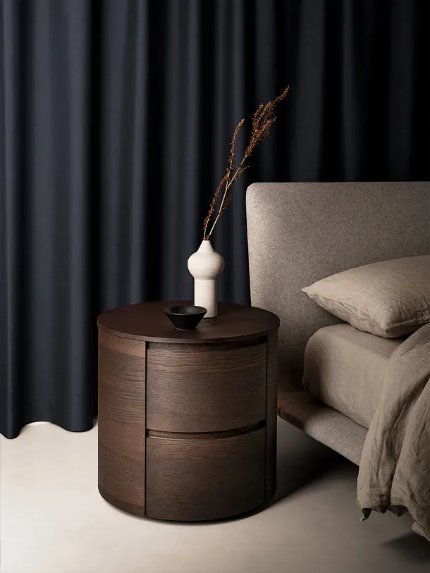 Wooden bedside table Orbit by Kristalia