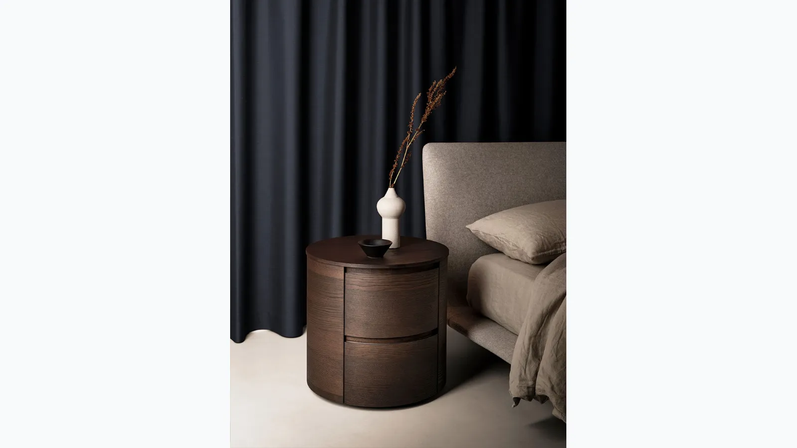 Wooden bedside table Orbit by Kristalia
