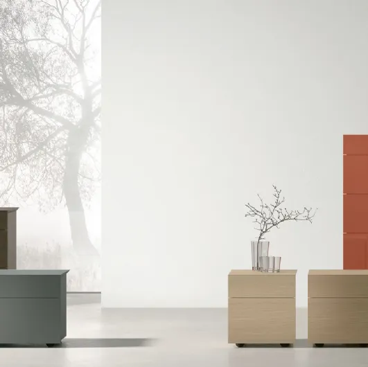 Night Group Pass in wood or matte and glossy lacquer by Tomasella.