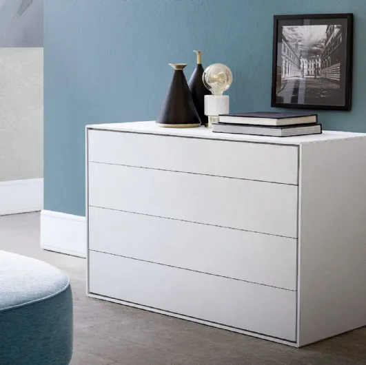Poker 10 white cement finish chest of drawers by S75.