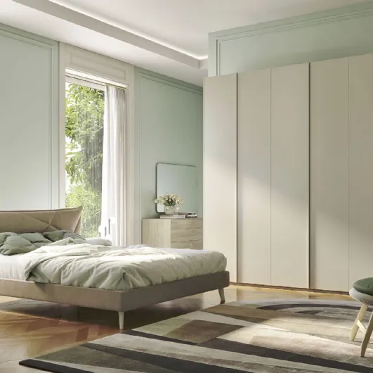 Curved night group in elm finish Poker 10 by S75 shape.