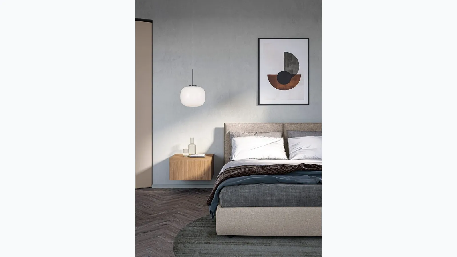 Hanging bedside table Quadro by Colombini Casa