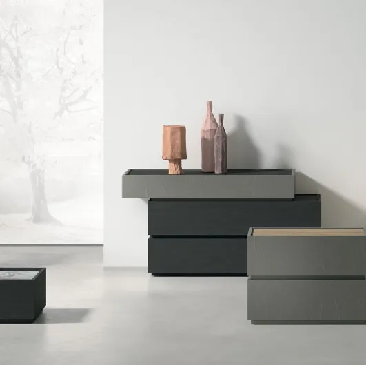 Night Replay group in textured or lacquered finish by Tomasella.