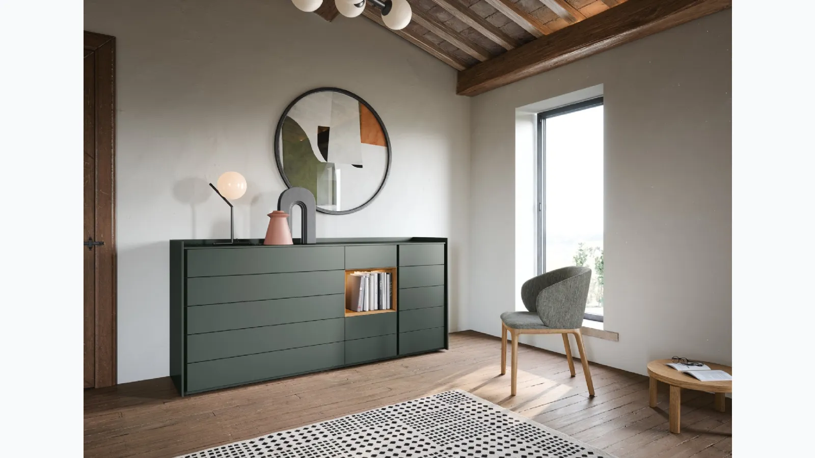 Sly lacquered dresser by Novamobili