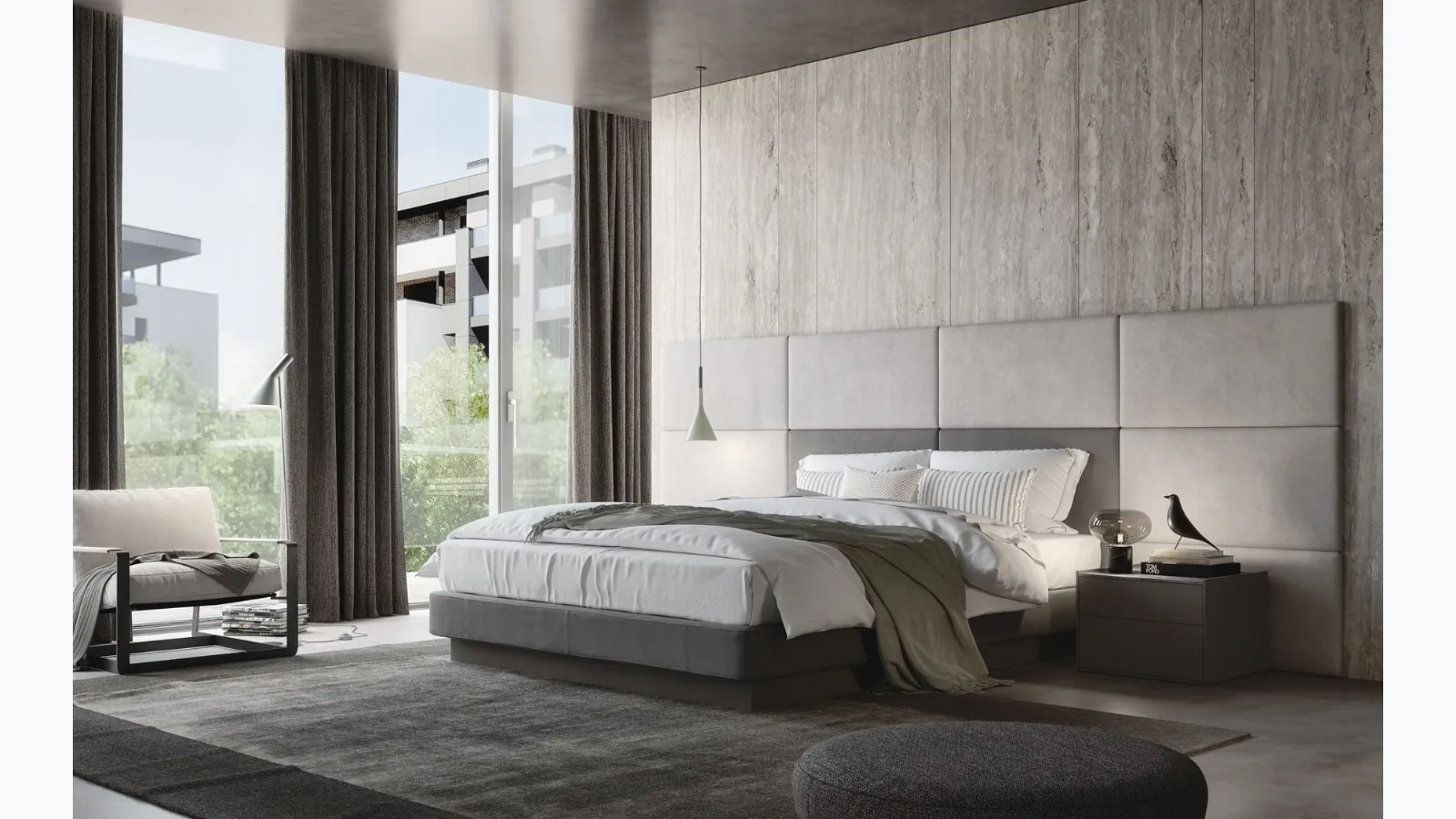 Bedside Table Shoulder 10 Basic Grey by S75