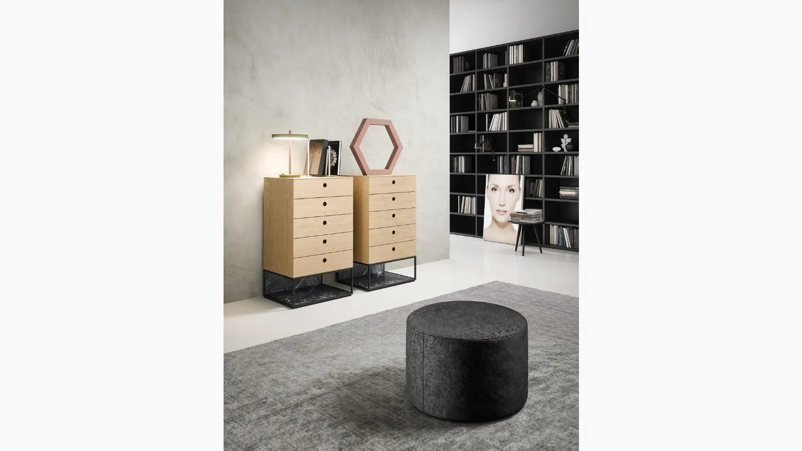 Square chest of drawers by Novamobili