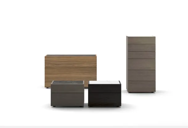 Night group in veneered wood Status by Sangiacomo