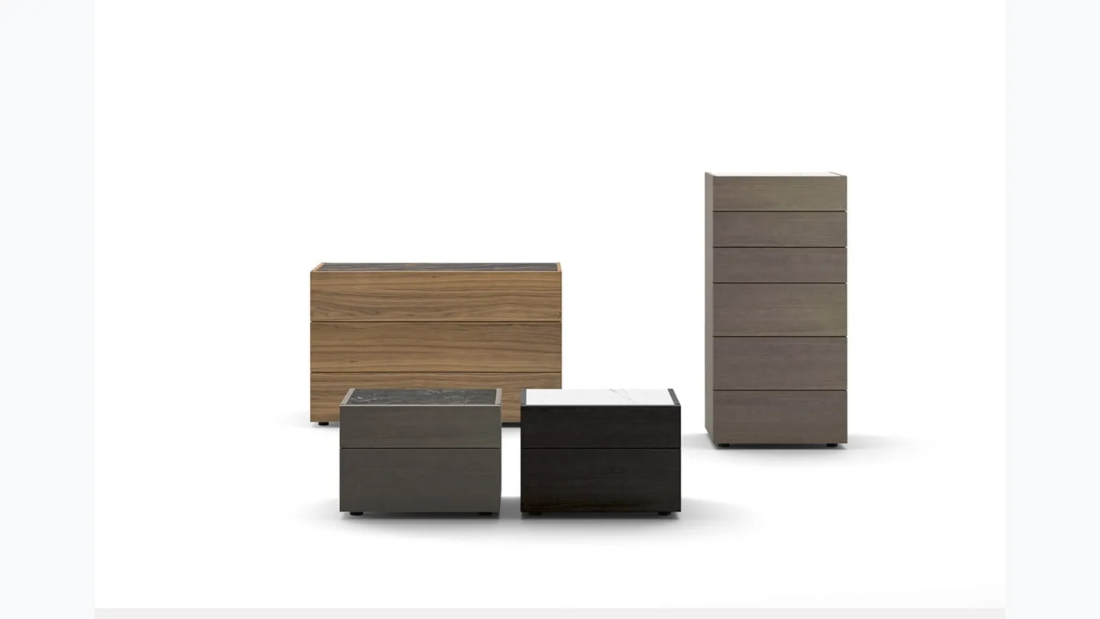Night group in veneered wood Status by Sangiacomo