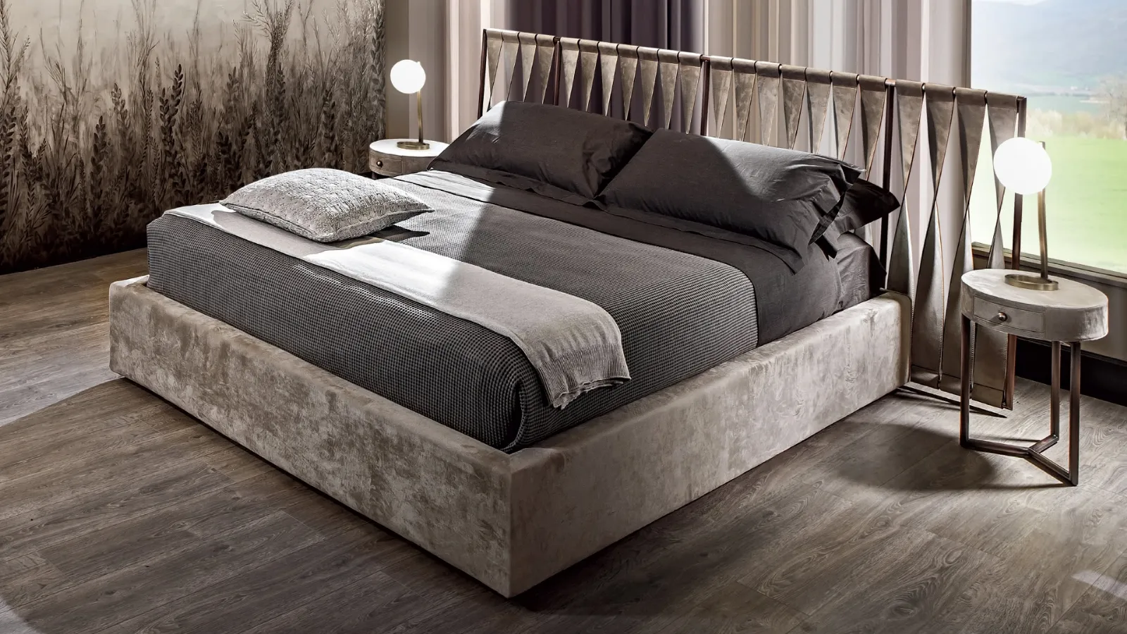 Teo round bedside table by Cantori