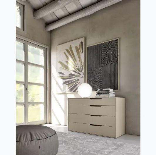 Time chest of drawers in S75 clay finish