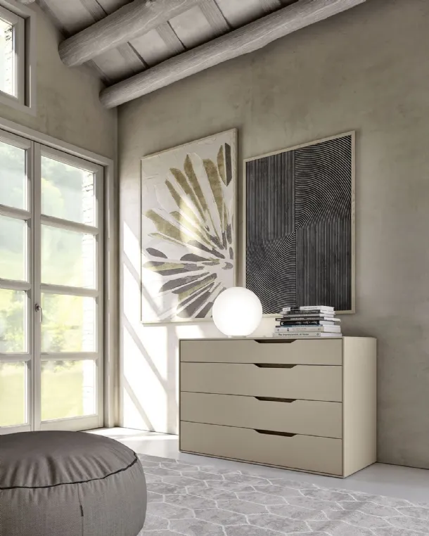 Time chest of drawers in S75 clay finish