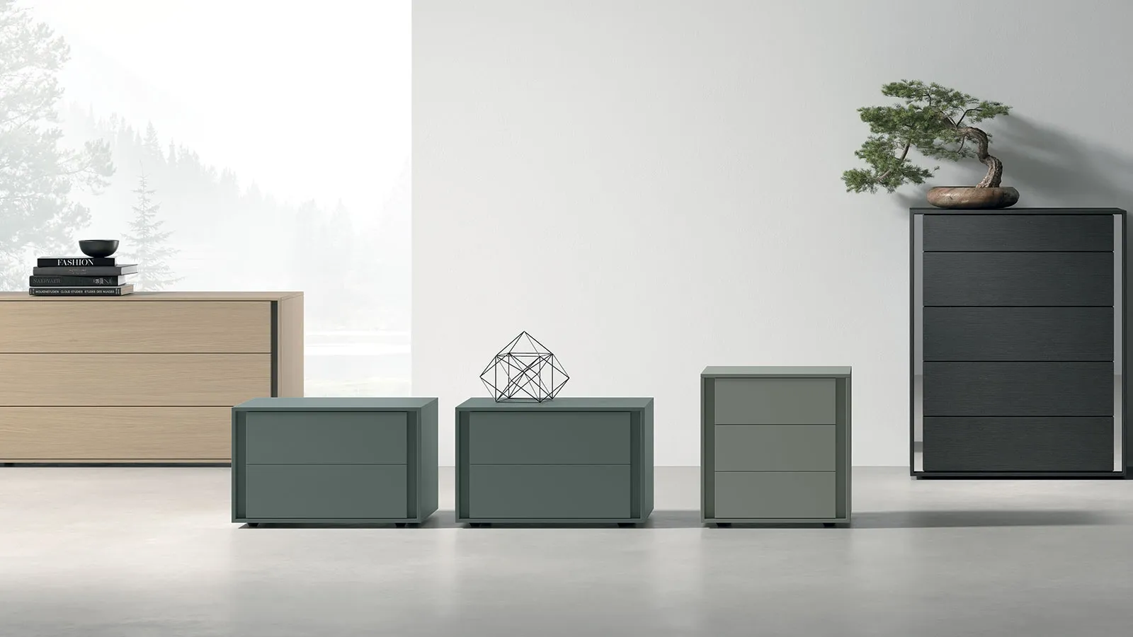 Night VIP group in lacquered or textured finish by Tomasella