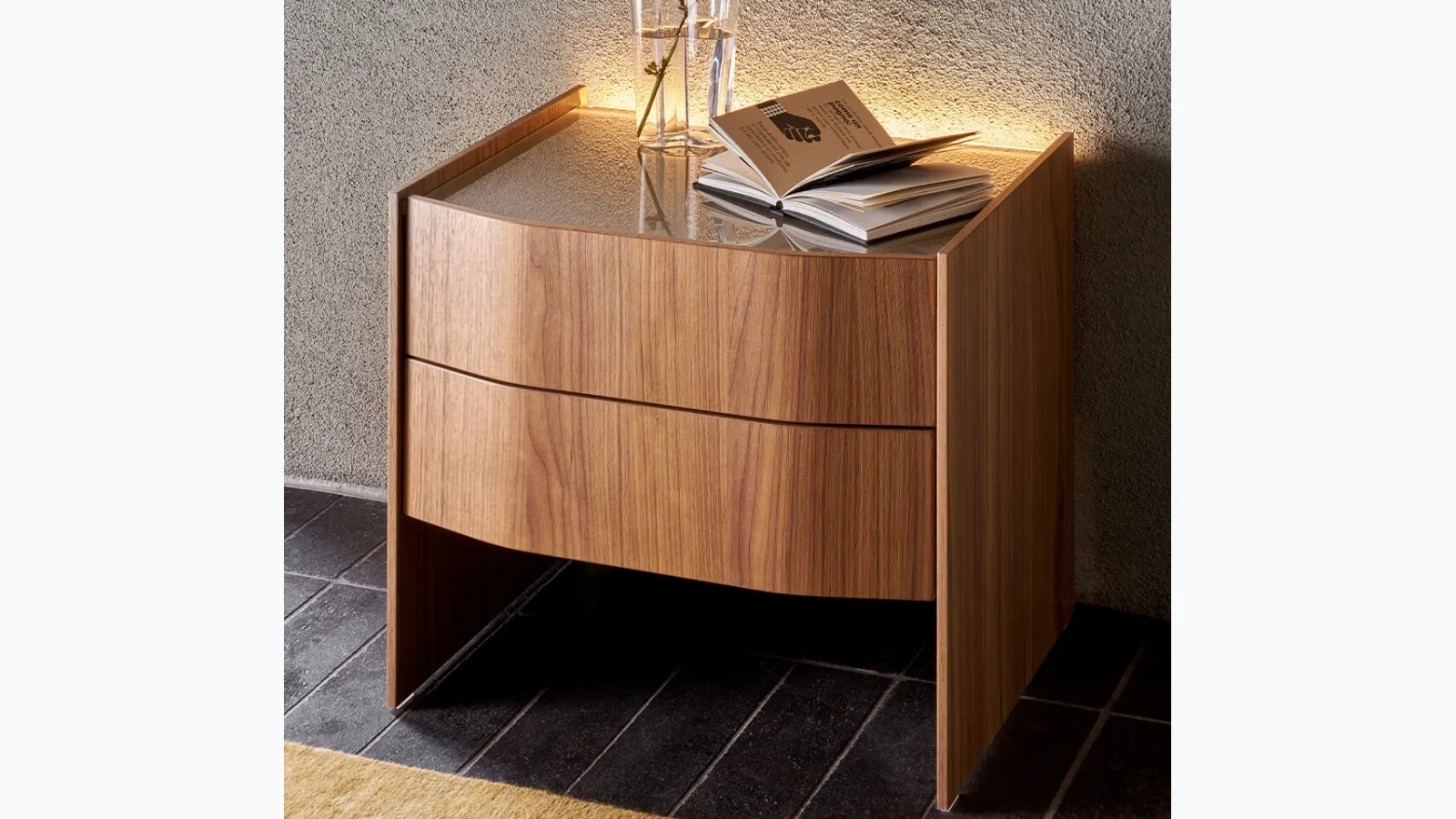 Virgola bedside table by Sangiacomo