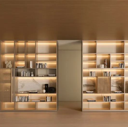 Modular bookcase 505 UP SYSTEM 01 by Molteni & C