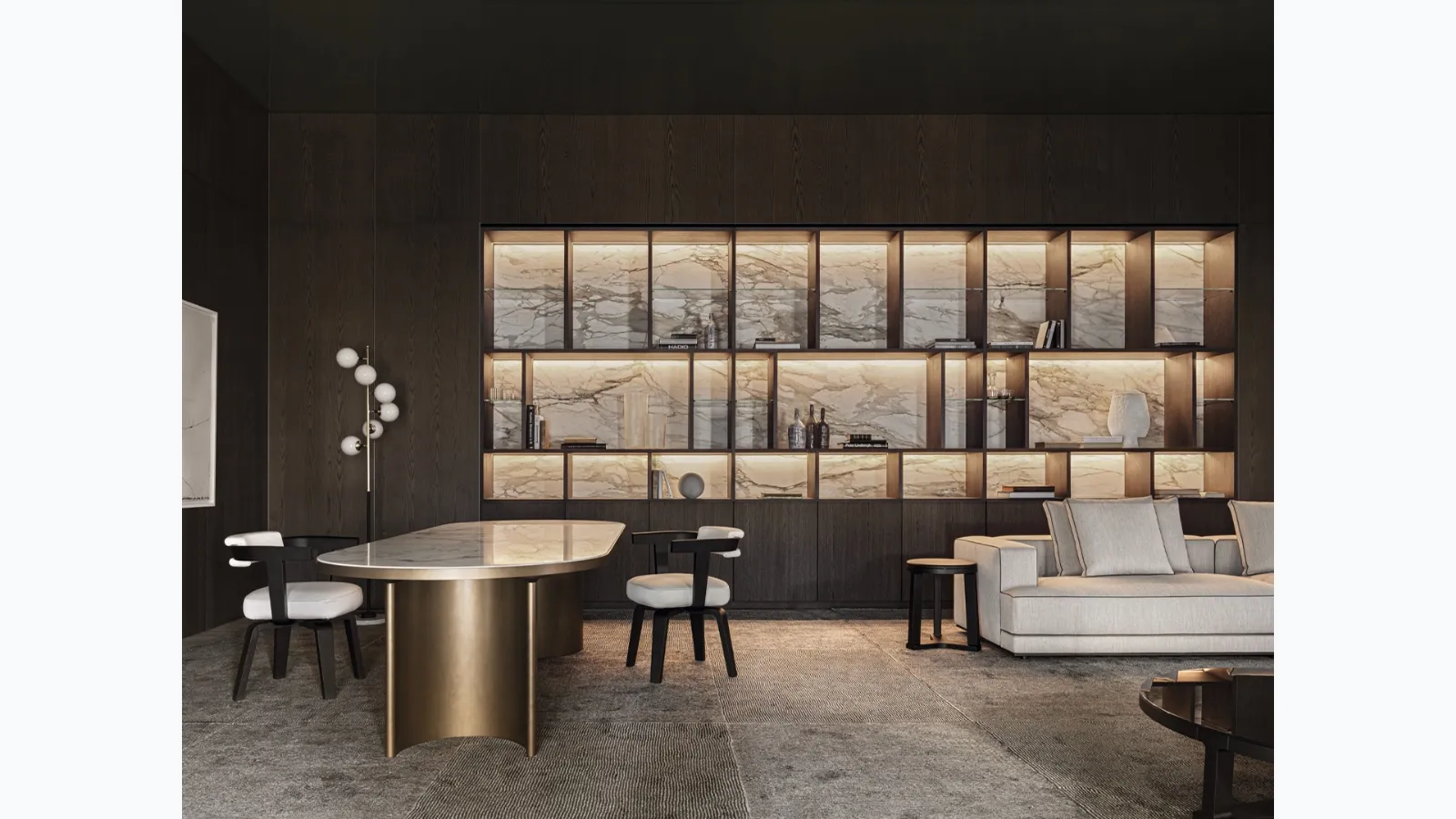 Bookcase 505 UP SYSTEM 04 by Molteni &