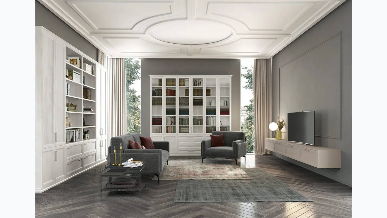 Arcadia L006 bookcase by Colombini Casa