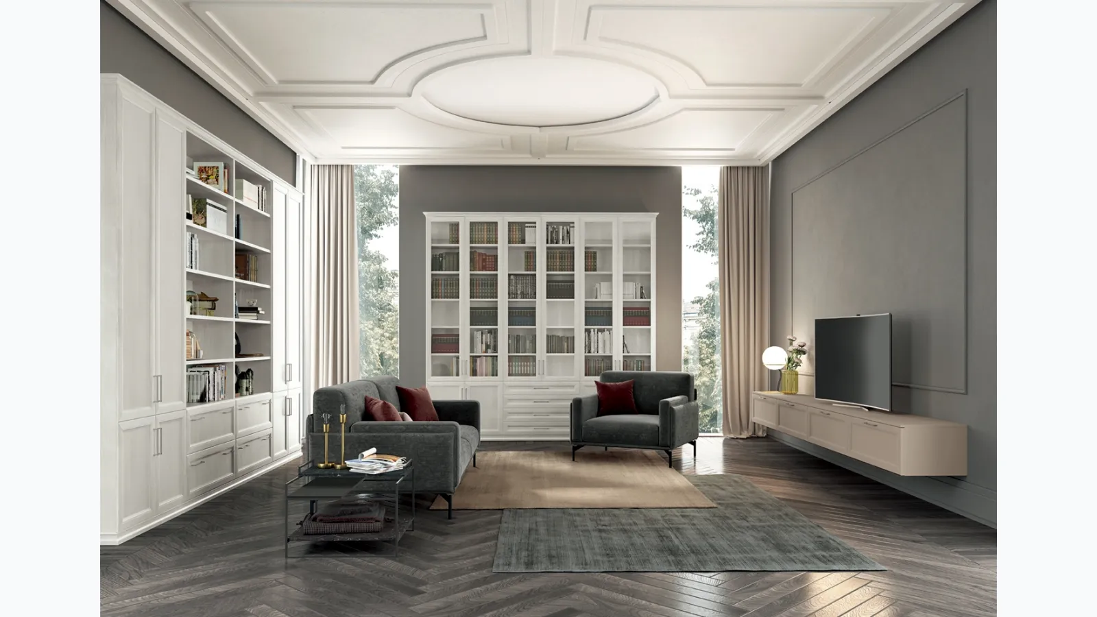 Arcadia AS006 bookcase by Colombini Casa