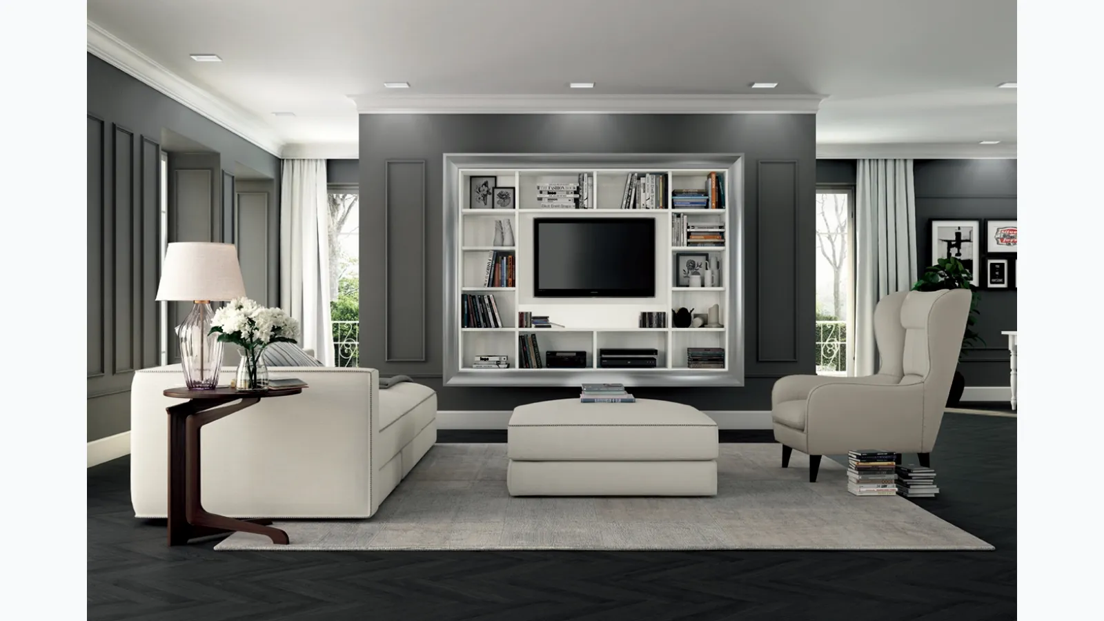 Arcadia AS007 bookstore by Colombini Casa.