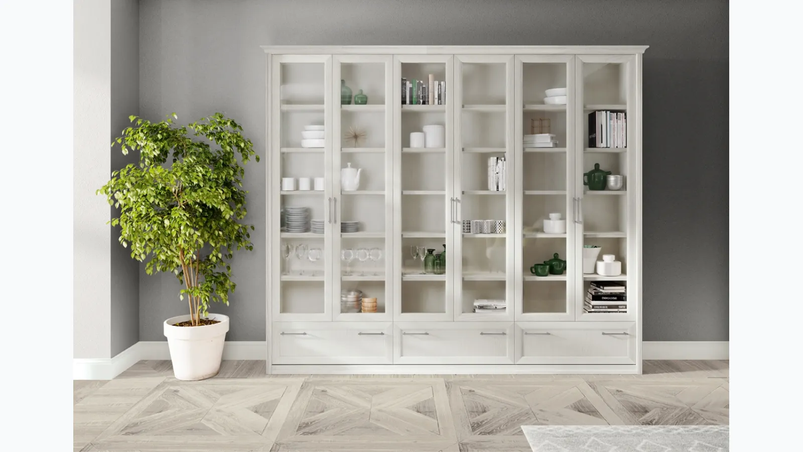 Arcadia AS020 bookcase by Colombini Casa