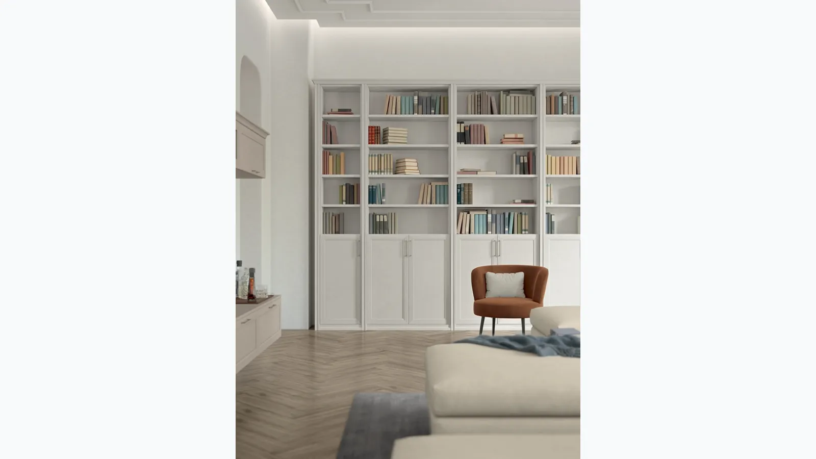 Arcadia AS025 bookcase by Colombini Casa