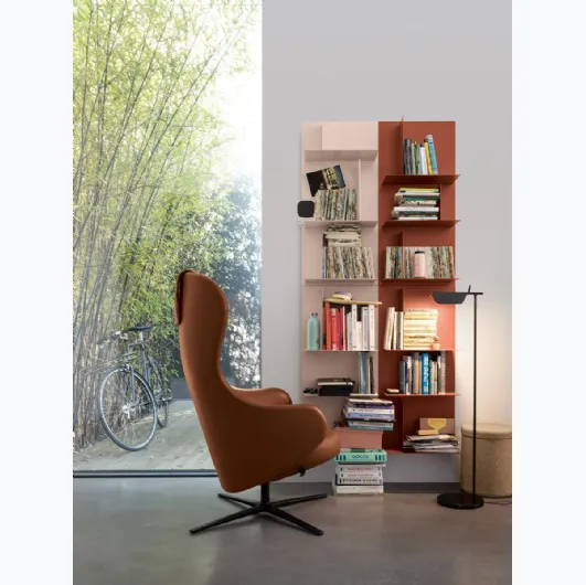 Kristalia's Avenue metal suspended bookcase