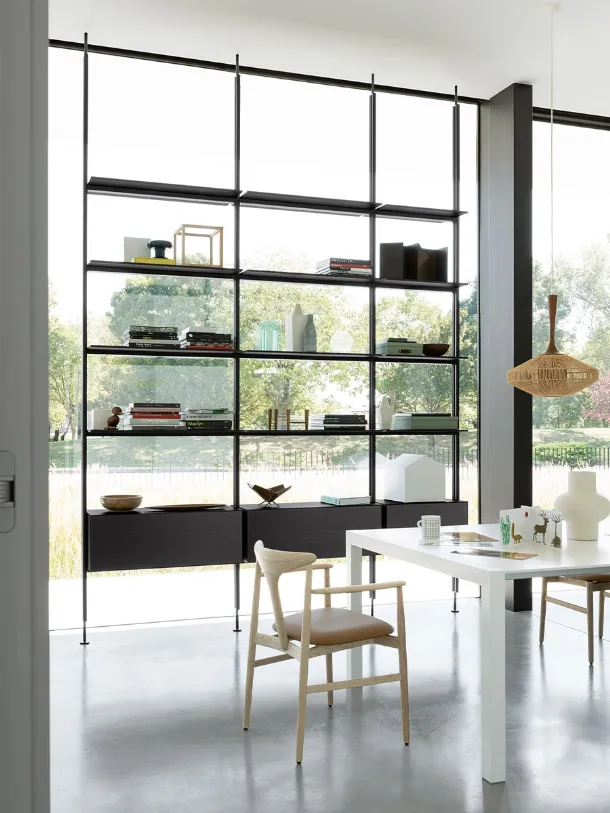 Avenue Up dividing bookcase by Kristalia.